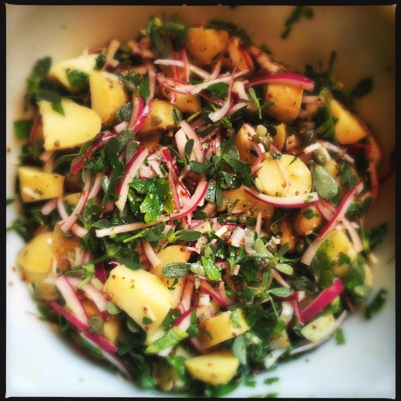 Potato Purslane Salad