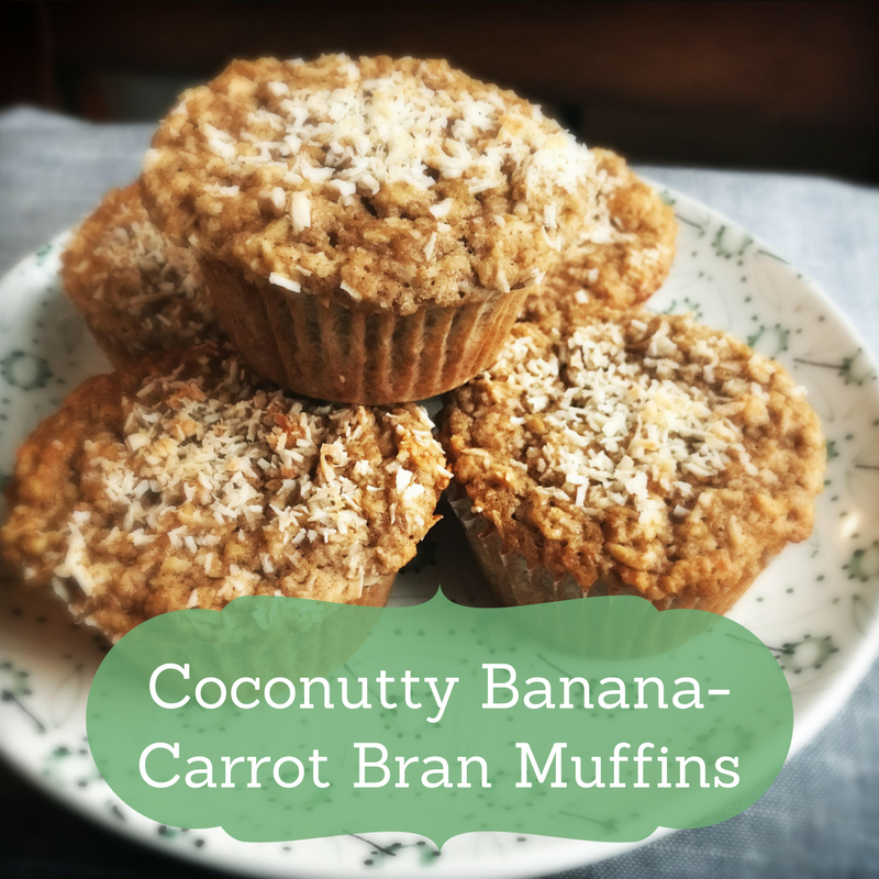 banana carrot bran muffins